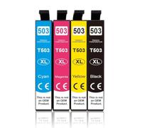 Sywchrf Cartucho de Tinta 503XL Compatible con Suministros de Impresora T 503 T503 XL Epson503 Uso XP 5200 5205 WF 2960DWF WF-2965DWF Workforce(4pcs-1set)