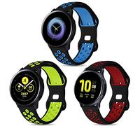 Syxinn 3pcs Correa de 20mm Compatible con Samsung Galaxy Watch Active/Active 2 40mm 44mm, Galaxy Watch 4/4 Classic Correas Silicona Pulsera Banda para Galaxy Watch 3 41mm/Watch 42mm/Gear S2 Classic