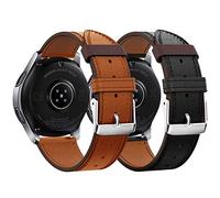 Syxinn Compatible con Correa Gear S3 Frontier/Classic/Galaxy Watch 46mm/Galaxy Watch 3 45mm Cuero Pulseras, 22mm Cuero Real Pulsera Banda para Huawei Watch GT 3/GT 2 46mm/Moto 360 2nd Gen 46mm