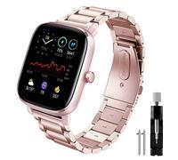 Syxinn Correa para Amazfit GTS 2 Mini/GTS 2/GTS 2e, Amazfit GTS 4/GTS 4 Mini/GTS 3/GTS 3 Mini 20mm Correa Acero inoxidable Pulsera para Amazfit Bip 3/Bip 3 Pro/Bip S/Bip U/Bip Lite para Mujer Hombre