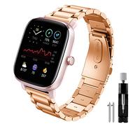 Syxinn Correa para Amazfit GTS 2 Mini/GTS 2/GTS 2e, Amazfit GTS 4/GTS 4 Mini/GTS 3/GTS 3 Mini 20mm Correa Acero inoxidable Pulsera para Amazfit Bip 3/Bip 3 Pro/Bip S/Bip U/Bip Lite para Mujer Hombre