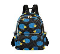SyXIOP African Hedgehog Blu Ray Black - Mochila de gran capacidad de 12.5 pulgadas para mujer, mochila para mujeres, adolescentes y niñas, African Hedgehog Blu Ray Black, S, Casual