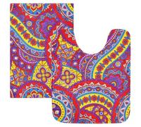 SyXIOP Alfombra de baño para baño, diseño bohemio colorido