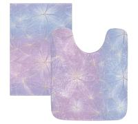 SyXIOP Alfombrilla de baño antideslizante con diseño abstracto de América, color lila