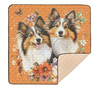 SyXIOP Beauty Shetland Sheepdog - Alfombra de juego para bebé para interiores y exteriores, acogedora, transpirable, plegable, acolchada, para niños pequeños, 50 x 50 pulgadas