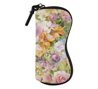 SyXIOP Beauty Spring Flowers District Of American Beauty Rose Dragonfly and The Bee_4 Squeeze Top - Funda portátil para gafas de sol para hombres y mujeres, estuches para lentes de mujer