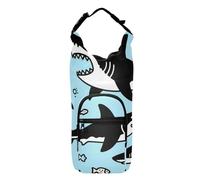 SyXIOP Blue Ocean Shark Fish - Mochila para botella de agua para caminar, varios tamaños, con cordón y soporte para botellas de 20/24/32/40 onzas, para caminar diariamente, senderismo y otras