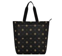SyXIOP Bolsa de mano para libros infantiles para niños, niñas y adultos, bolsa de lecciones de piano Bitcoin negra y dorada resistente a desgarros para la escuela y el tiempo de juego, bolsa para