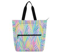 SyXIOP Bolsas de mano para niños, mujeres y hombres, plantas tropicales, simples, resistentes al agua, bolsa de lecciones de piano para la escuela y el tiempo de juego, bolso para libros de lectura