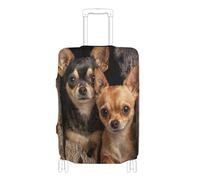SyXIOP Chilhuan - Funda elástica 3D para equipaje, lavable, accesorio de viaje, para equipaje de 18 a 32 pulgadas, Chilhuan - Lindo perro 3D, M 22-24 in, Clásico