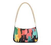 SyXIOP Coloful Cats Shadow Art - Bolso cruzado moderno con múltiples bolsillos para mujer para viajar