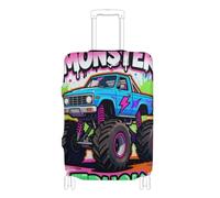SyXIOP Color Cool Monsters Truck - Funda protectora elástica para equipaje, lavable, accesorios de viaje, para equipaje de 45,7 a 81,3 cm, Color Cool Monsters Truck, M 22-24 in, Clásico