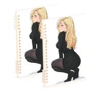 SyXIOP Cuadernos espirales de tamaño A5 de pelo rubio sexy de belleza de 8.3 x 5.7 pulgadas, cuaderno de espiral de tapa dura con rayas anchas, 60 hojas para planificador y negocios, paquete de 2