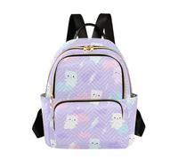 SyXIOP Cute Animal Guy Lightening Pastel Purple 12.5 pulgadas, ligera, antirrobo, mochila para mujer, bolsos de negocios, Cute Animal Guy Lightening Pastel Purple, M, Casual