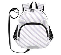 SyXIOP Cute Ears Cool Mochilas Correa Cool Girls Anti-Lost Book Bag para la escuela con tira reflectante rayas moradas, morado a rayas, S, Casual