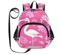 SyXIOP Cute Ears Fun - Mochila infantil con correa para niños y niñas, antipérdida, con tira reflectante, elegante animal flamenco melocotón, Elegante animal flamenco melocotón, M, Casual