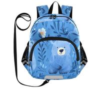 SyXIOP Cute Ears - Mochila con correa para el día de los niños, para niños, niñas, antipérdida, para la escuela, con tira reflectante, osos divertidos, color azul, Funny Bears Blue, S, Casual