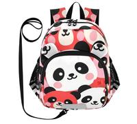 SyXIOP Cute Ears - Mochila deportiva antipérdida para guardería con tira reflectante, diseño de oso panda rojo, Cartoon Cute Panda Red, S, Casual