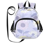 SyXIOP Cute Ears - Mochila diaria para niños con correa para niñas pequeñas, antipérdida, con tira reflectante, Blu Ray, girasol, morado pastel, Blu Ray Girasol Morado Pastel, S, Casual