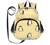 SyXIOP Cute Ears - Mochila diaria para niños y niñas, antipérdida, con tira reflectante, lindo animal pingüino, amarillo pastel, Lindo pingüino animal amarillo pastel, M, Casual