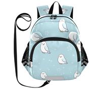SyXIOP Cute Ears - Mochila para niños con correa antipérdida, con tira reflectante, diseño de halcón, estrella, azul pastel, Cute Animal Hawk Star Azul Pastel, M, Casual