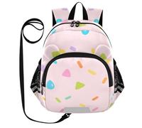 SyXIOP Cute Ears - Mochila para niños y niñas, antipérdida, con tira reflectante, diseño de dibujos animados, color rosa caramelo, Rosa caramelo de dibujos animados, S, Casual