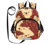 SyXIOP Cute Ears - Mochila preescolar con correa para niños y niñas, mochila escolar antipérdida con tira reflectante, lindo erizo de dibujos animados, Lindo erizo de dibujos animados, M, Casual