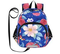 SyXIOP Cute Ears - Mochilas infantiles con correa para niñas pequeñas, antipérdida, con tira reflectante, linda fruta de lichi, color azul rey, Linda fruta de lichi, color azul real, S, Casual