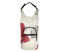 SyXIOP Elegant Roses - Botella de agua blanca y roja con bolsa de transporte, ajustable, con correa de 20/24/32/40 onzas, para adultos, niños, caminar, senderismo, camping, viajes, bolsa para botella