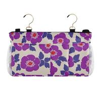 SyXIOP England Tudor - Cesta colgante para cama, color morado rosa, para colgar en la cama, para colgar gafas, libros, teléfonos móviles, llaves, accesorios para litros