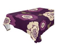 SyXIOP England Tudor - Mantel rectangular rectangular lavable para cocina y comedor, pícnic, 1,8 m a 2,4 m, lavable, tamaño 137 x 183 cm