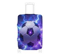 SyXIOP Epic Lightning - Funda elástica para equipaje, diseño de balón de fútbol, para equipaje de 45,7 a 81,3 cm, Epic Lightning - Balón de fútbol, L 26-28 in, Clásico