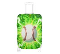 SyXIOP Epic Lightning - Funda protectora de equipaje de mano elástica para equipaje de mano, lavable, para equipaje de 45 a 81 cm, Arte de béisbol Epic Lightning, M 22-24 in, Clásico