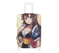 SyXIOP Funda de equipaje de tela elástica de anime Girl Maid, a prueba de arañazos, accesorio de viaje, para equipaje de 45,7 a 81,3 cm, Anime Girl Maid Cute, L 26-28 in, Clásico
