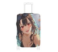 SyXIOP Funda elástica extra grande para equipaje, antiarañazos, accesorios de viaje, para equipaje de 18 a 32 pulgadas, Swim Pool Anime Selfie, S 18-20 in, Clásico