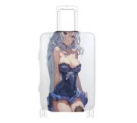 SyXIOP Funda elástica extra grande para equipaje, resistente a los arañazos, para maleta, para equipaje de 45,7 a 81,3 cm, color blanco, White Sexy Anime Girl, S 18-20 in, Clásico