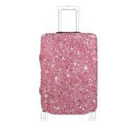 SyXIOP Funda elástica falsa para equipaje, color rosa claro, con purpurina, a prueba de arañazos, para maleta, accesorios de viaje, para equipaje de 45,7 a 81,3 cm, Purpurina rosa claro falsa, XL 29