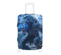 SyXIOP Funda elástica para equipaje de mano de monstruos feroces azules para maleta, protector de equipaje, para equipaje de 45,7 a 81,3 cm, Blue Fierce Monsters, M 22-24 in, Clásico