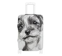 SyXIOP Funda protectora elástica para equipaje de viaje, a prueba de arañazos, accesorios de viaje, para equipaje de 18 a 32 pulgadas, Práctico perro dibujado, M 22-24 in, Clásico