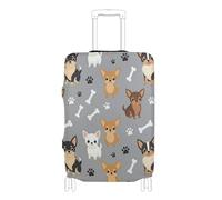 SyXIOP Funda protectora elástica para equipaje, diseño de patas y huesos de chihuahua, a prueba de arañazos, para equipaje de 45,7 a 81,3 cm, Lindas patas y huesos de chihuahua, M 22-24 in, Clásico
