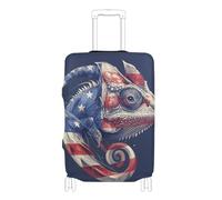 SyXIOP Fundas elásticas para equipaje de 4 a 32 pulgadas, diseño de camaleón animal, 4 de julio, Día de la Independencia, Animal Chameleon Día de la Independencia del 4 de julio, S 18-20 in, Clásico