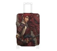 SyXIOP Fundas elásticas para maletas con diseño de dragón rojo en 3D, para maletas, a prueba de arañazos, protectores de equipaje, para equipaje de 18 a 32 pulgadas, Anime 3D Red Dragon Cute Girl, XL
