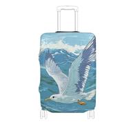 SyXIOP Fundas elásticas para maletas de gaviota volando sobre el océano, resistentes a los arañazos, para maletas, protector de equipaje, para equipaje de 18 a 32 pulgadas, Gaviota volando sobre el