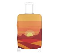 SyXIOP Fundas elásticas rojas con diseño de cactus y atardecer para equipaje, a prueba de arañazos, protector de maleta, para equipaje de 18 a 32 pulgadas, Cactus Sunset Red, L 26-28 in, Clásico