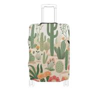 SyXIOP Green Desert Cactus - Funda elástica para equipaje, grande, a prueba de arañazos, protección para equipaje de 18 a 32 pulgadas, Cactus verde del desierto, S 18-20 in, Clásico