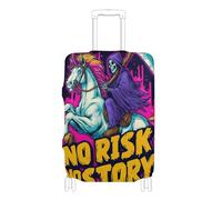 SyXIOP Grim Reaper Risk Story - Funda elástica para equipaje de mano, lavable, para equipaje de 45,7 a 81,3 cm, Historia de riesgo de la Parca, L 26-28 in, Clásico