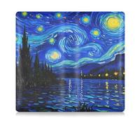 SyXIOP Guantera de cuero azul y negro con diseño de cielo estrellado para seguro de coche y tarjeta de registro, organizador para conductores, propietarios de automóviles, remolques, motocicletas y