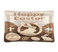 SyXIOP Happy Easter Rabbit - Cama lavable para perros y gatos, antideslizante, suave, cómoda, para perros grandes, jumbo, medianos y pequeños, 36 x 24 pulgadas
