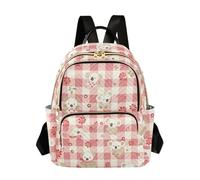 SyXIOP Koala Cute Peach Plaid 12.5 pulgadas convertible, mochila de moda para niñas, mochila de gran capacidad para viajes y trabajo, Koala Cute Peach Plaid, S, Casual