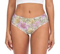 SyXIOP Lilies Pattern William Morris Style - Bragas suaves para mujer, Patrón de lirios estilo William Morris, M